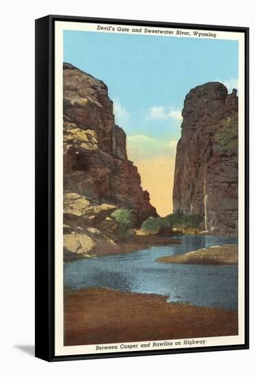 Devil's Gate and Sweetwater River, Wyoming-null-Framed Stretched Canvas