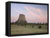 Devil's Tower at Sunset, Devil's Tower National Monument, Wyoming-James Hager-Framed Stretched Canvas