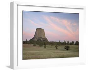 Devil's Tower at Sunset, Devil's Tower National Monument, Wyoming-James Hager-Framed Photographic Print