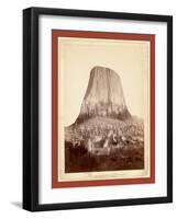 Devil's Tower. from W[Est] Side Showing Millions of Tons of Fallen Rock. Tower 800 Feet High from i-John C. H. Grabill-Framed Giclee Print