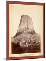 Devil's Tower. from W[Est] Side Showing Millions of Tons of Fallen Rock. Tower 800 Feet High from i-John C. H. Grabill-Mounted Giclee Print