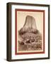 Devil's Tower. from West Side Showing Millions of Tons of Fallen Rock. Tower 800 Feet High from its-John C. H. Grabill-Framed Giclee Print