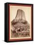 Devil's Tower. from West Side Showing Millions of Tons of Fallen Rock. Tower 800 Feet High from its-John C. H. Grabill-Framed Stretched Canvas