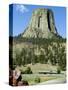 Devil's Tower National Monument, Wyoming, USA-Ethel Davies-Stretched Canvas