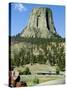 Devil's Tower National Monument, Wyoming, USA-Ethel Davies-Stretched Canvas
