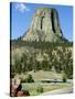 Devil's Tower National Monument, Wyoming, USA-Ethel Davies-Stretched Canvas