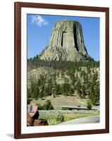 Devil's Tower National Monument, Wyoming, USA-Ethel Davies-Framed Photographic Print