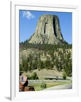 Devil's Tower National Monument, Wyoming, USA-Ethel Davies-Framed Photographic Print