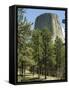 Devil's Tower National Monument, Wyoming, USA-Ethel Davies-Framed Stretched Canvas