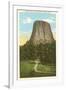 Devil's Tower, Sundance, Wyoming-null-Framed Art Print