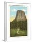 Devil's Tower, Sundance, Wyoming-null-Framed Art Print