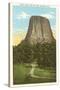 Devil's Tower, Sundance, Wyoming-null-Stretched Canvas