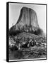 Devil's Tower, Wyoming-John C.H. Grabill-Framed Stretched Canvas