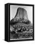 Devil's Tower, Wyoming-John C.H. Grabill-Framed Stretched Canvas