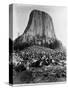 Devil's Tower, Wyoming-John C.H. Grabill-Stretched Canvas