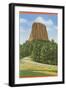 Devil's Tower, Wyoming-null-Framed Art Print