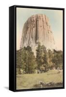 Devil's Tower, Wyoming-null-Framed Stretched Canvas