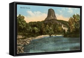 Devil's Tower, Wyoming-null-Framed Stretched Canvas