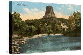 Devil's Tower, Wyoming-null-Stretched Canvas
