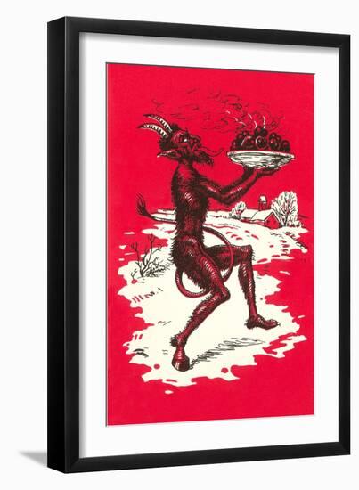 Devil with Steaming Apples-null-Framed Art Print