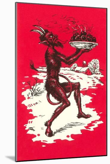 Devil with Steaming Apples-null-Mounted Art Print