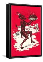 Devil with Steaming Apples-null-Framed Stretched Canvas