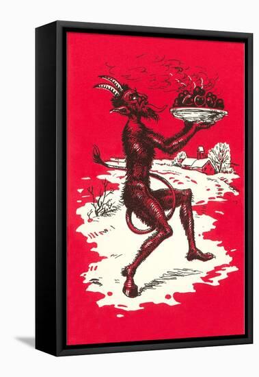 Devil with Steaming Apples-null-Framed Stretched Canvas