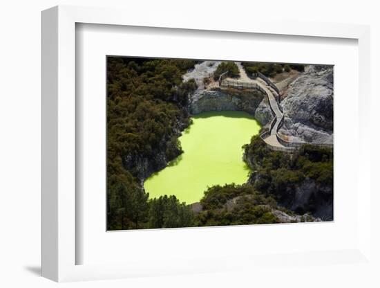 Devils Bath, Waiotapu Thermal Reserve, near Rotorua, North Island, New Zealand-David Wall-Framed Photographic Print