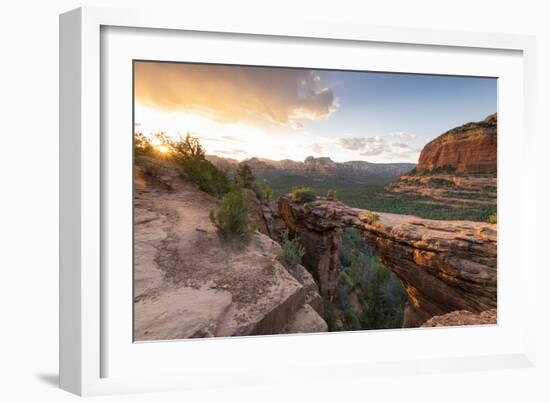 Devils Bridge, Sedona, Arizona, USA-Jordan Banks-Framed Photographic Print