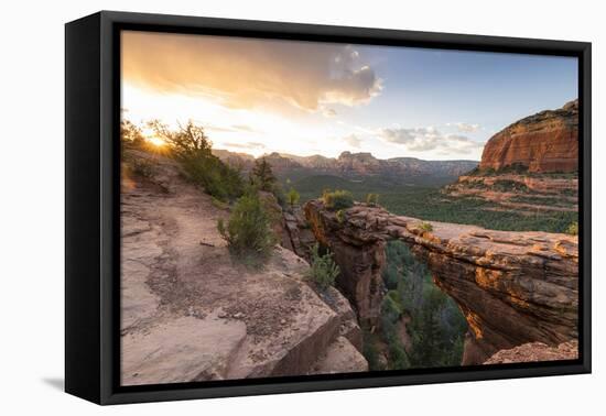 Devils Bridge, Sedona, Arizona, USA-Jordan Banks-Framed Stretched Canvas