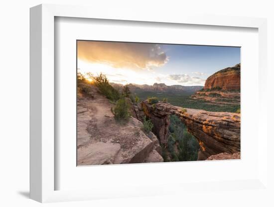 Devils Bridge, Sedona, Arizona, USA-Jordan Banks-Framed Photographic Print