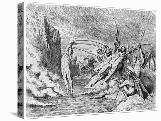 Devils, Illustration from "The Divine Comedy" by Dante Alighieri Paris, Published 1885-Gustave Doré-Stretched Canvas