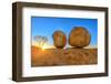 Devils Marbles, the Eggs of mythical Rainbow Serpent, at Karlu Karlu Conservation Reserve-Alberto Mazza-Framed Photographic Print