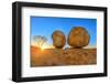 Devils Marbles, the Eggs of mythical Rainbow Serpent, at Karlu Karlu Conservation Reserve-Alberto Mazza-Framed Photographic Print