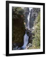 Devils Punchbowl Falls, 131M High, on Walking Track in Mountain Beech Forest, Southern Alps-Jeremy Bright-Framed Photographic Print