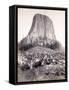 Devils Tower, 1890-Science Source-Framed Stretched Canvas