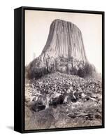 Devils Tower, 1890-Science Source-Framed Stretched Canvas