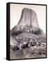 Devils Tower, 1890-Science Source-Framed Stretched Canvas