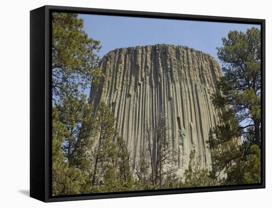 Devils Tower National Monument, East Wyoming, USA-Pete Oxford-Framed Stretched Canvas