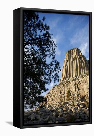 Devils Tower National Monument in Wyoming-Paul Souders-Framed Stretched Canvas