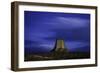 Devils Tower Sunset & Star Trails-Steve Gadomski-Framed Photographic Print