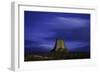 Devils Tower Sunset & Star Trails-Steve Gadomski-Framed Photographic Print