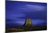 Devils Tower Sunset & Star Trails-Steve Gadomski-Mounted Photographic Print