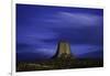 Devils Tower Sunset & Star Trails-Steve Gadomski-Framed Photographic Print