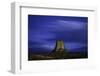 Devils Tower Sunset & Star Trails-Steve Gadomski-Framed Photographic Print
