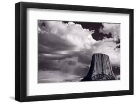 Devils Tower Wyoming BW-Steve Gadomski-Framed Photographic Print