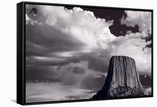 Devils Tower Wyoming BW-Steve Gadomski-Framed Stretched Canvas