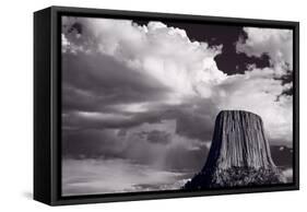 Devils Tower Wyoming BW-Steve Gadomski-Framed Stretched Canvas