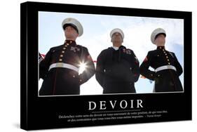 Devoir: Citation Et Affiche D'Inspiration Et Motivation-null-Stretched Canvas