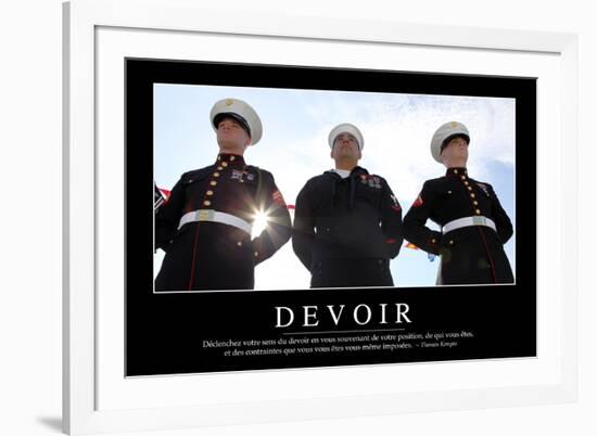 Devoir: Citation Et Affiche D'Inspiration Et Motivation-null-Framed Photographic Print